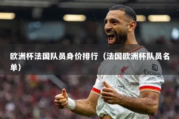 歐洲杯法國隊員身價排行（法國歐洲杯隊員名單）